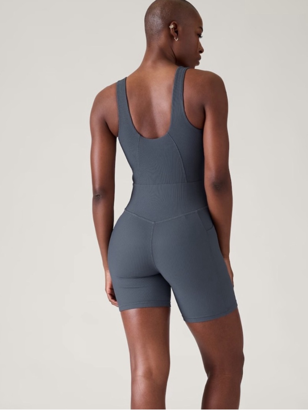 Athleta Salutation Ribbed Bike Suit M - Picture 2 of 5